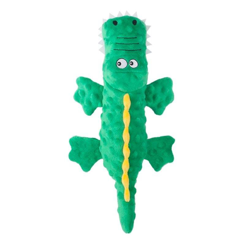 No-Stuffing Crinkle Crocodile Squeaky Dog Toy