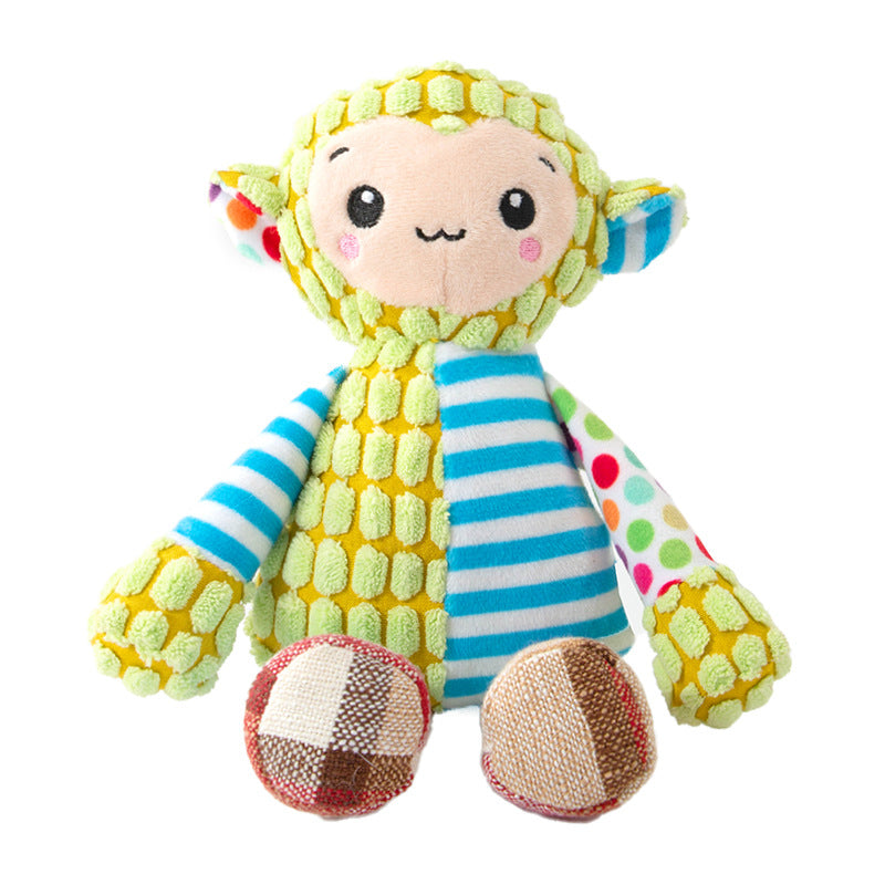 Corduroy Plush Squeaky Dog Toy with Crinkle