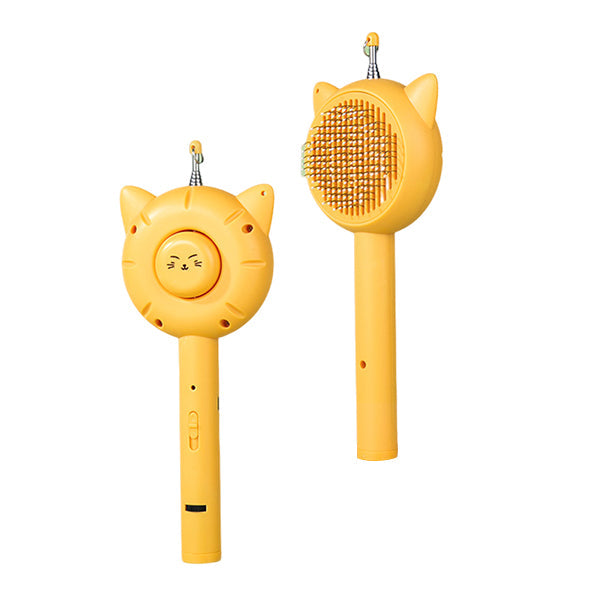 3-in-1 Cat Grooming Comb with Retractable Teaser & Laser