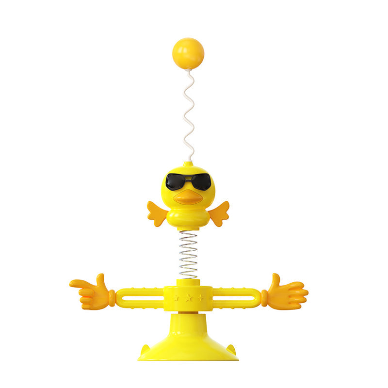 Spinning Windmill Cat Toy with Suction Base