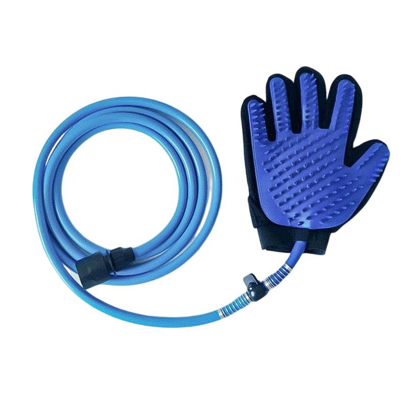 Pet Bathing Sprayer Glove with Grooming Hose Kit