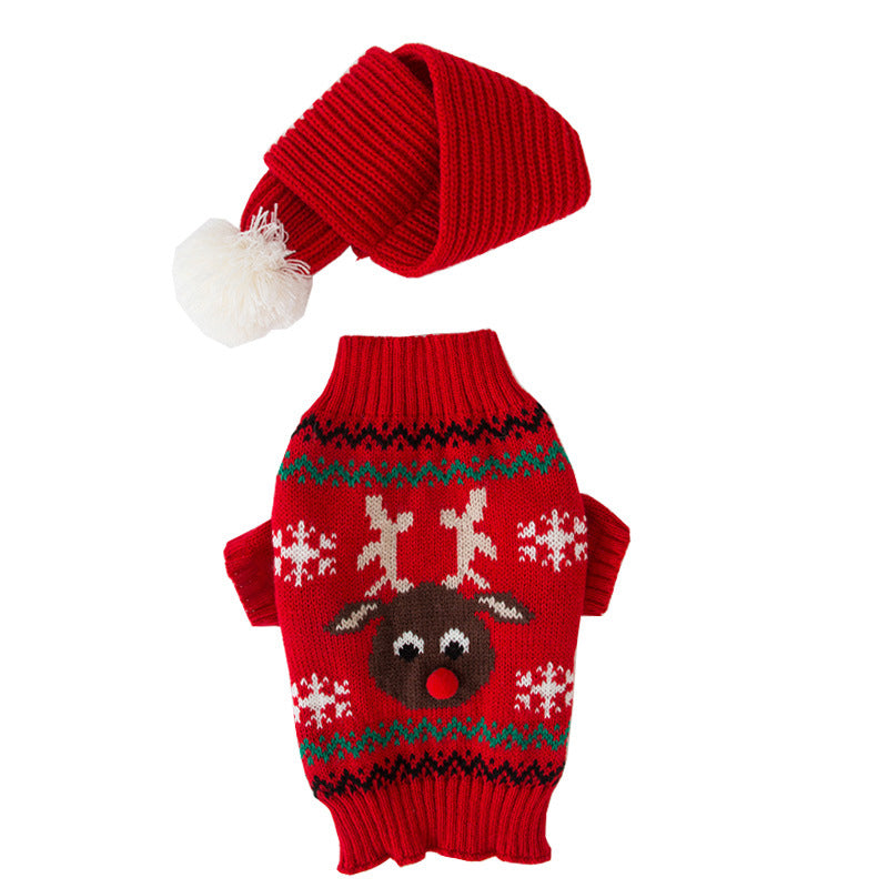 Christmas Reindeer Knit Pet Sweater for Dogs & Cats