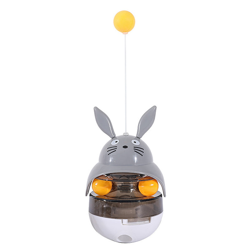 Interactive Cat Tumbler Treat Dispenser & Teaser Toy