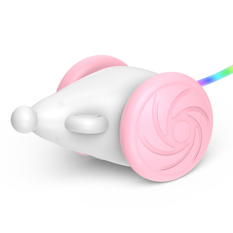 Self-Moving Mouse Cat Toy with Glowing Tail