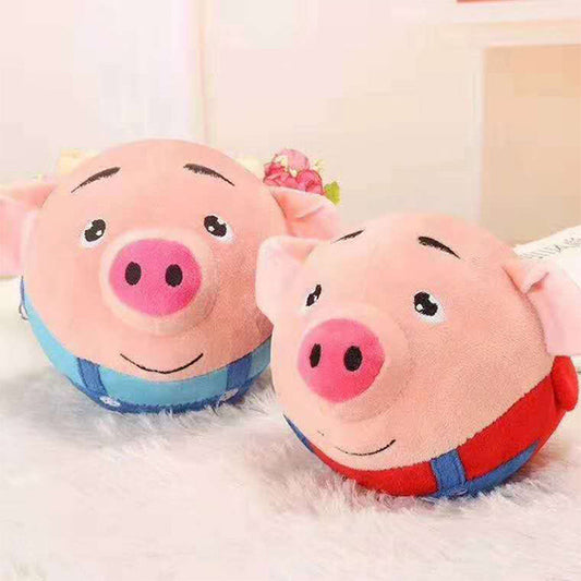 Active Moving Plush Pig Ball - Interactive Pet Toy