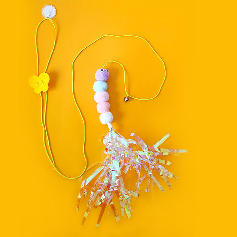 Adjustable Hanging Door Cat Toy with Bungee Rope