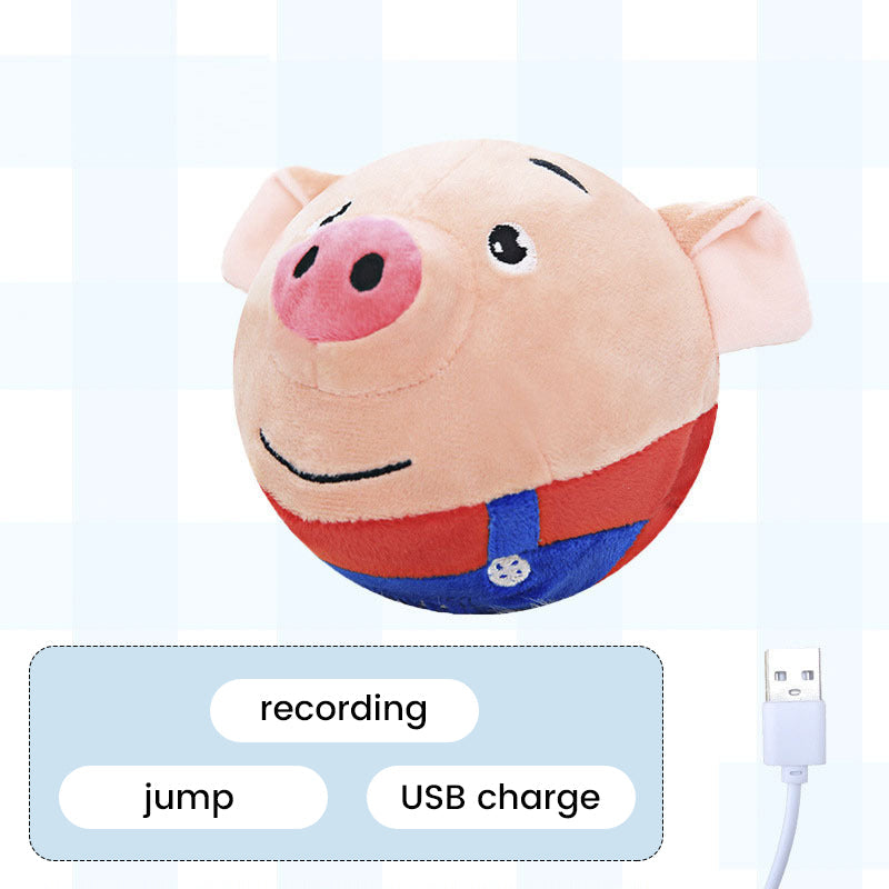 Active Moving Plush Pig Ball - Interactive Pet Toy