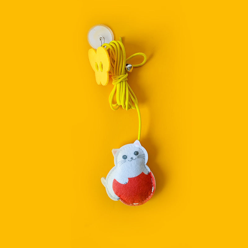 Adjustable Hanging Door Cat Toy with Bungee Rope