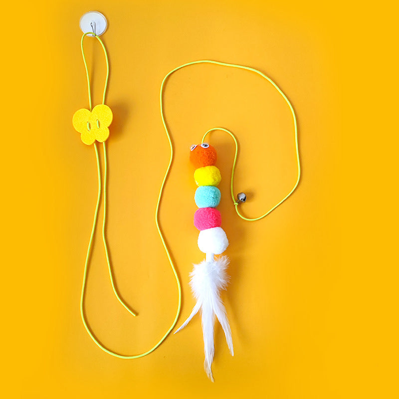 Adjustable Hanging Door Cat Toy with Bungee Rope