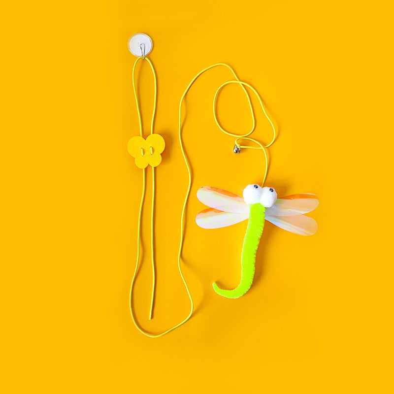 Adjustable Hanging Door Cat Toy with Bungee Rope