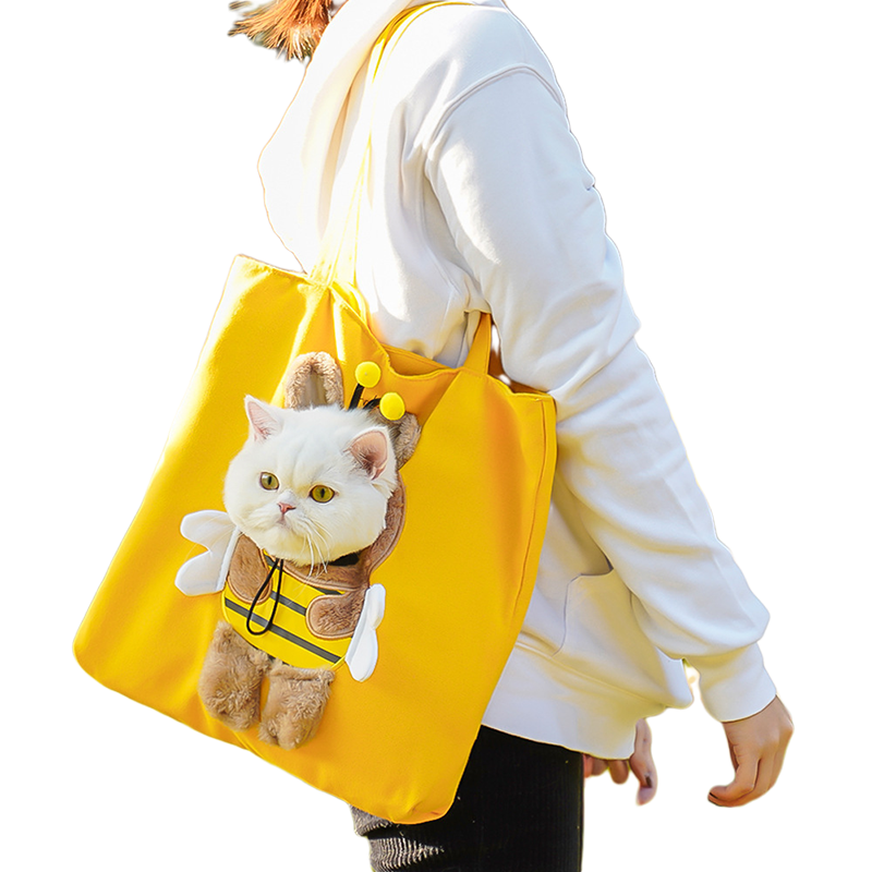 Cozy Canvas Pet Carrier Tote with Costume Window
