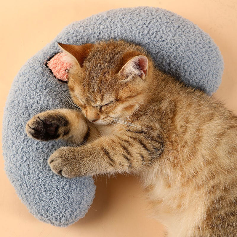 Calming Cat Neck Pillow - Fluffy U-Shaped Support