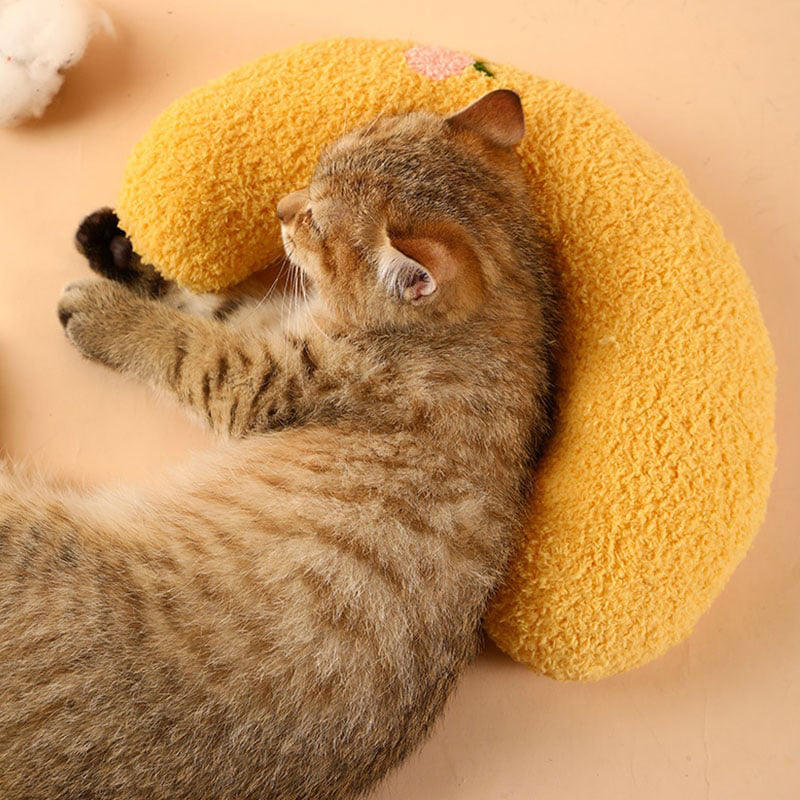 Calming Cat Neck Pillow - Fluffy U-Shaped Support