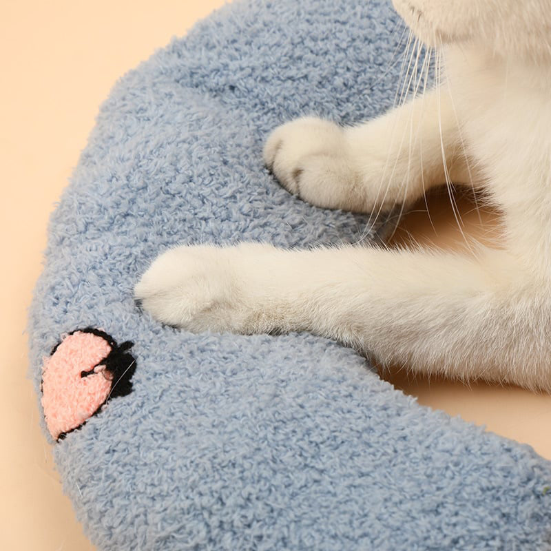 Calming Cat Neck Pillow - Fluffy U-Shaped Support
