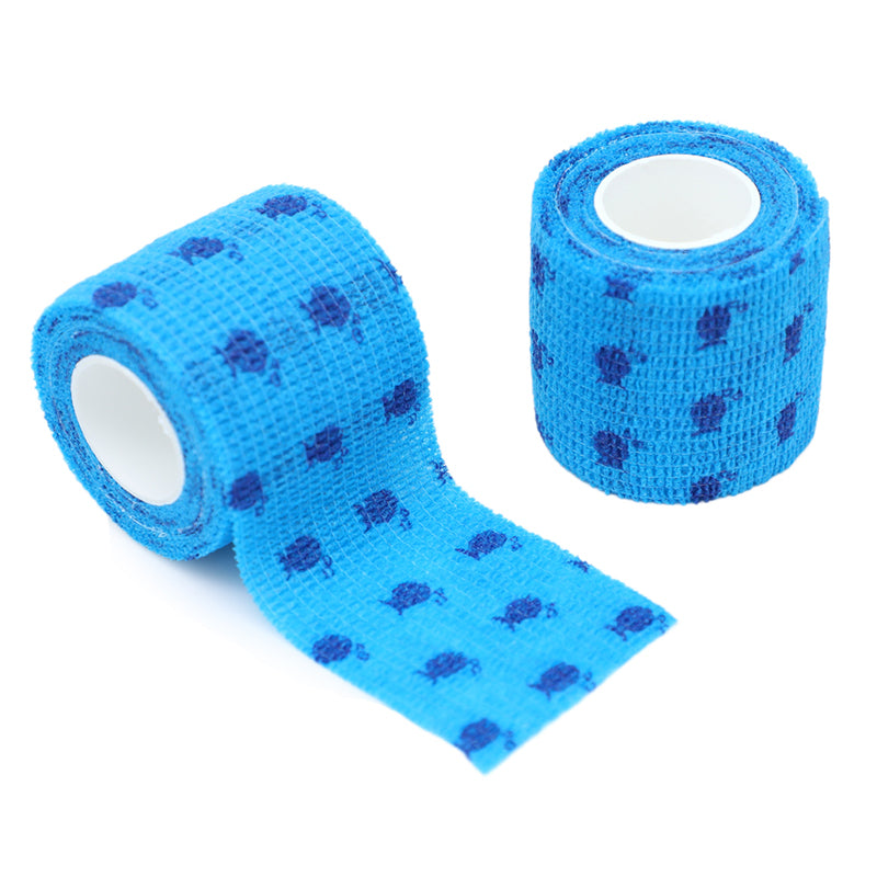 Self-Adhesive Pet Bandage Wrap - Paw Print Vet Tape