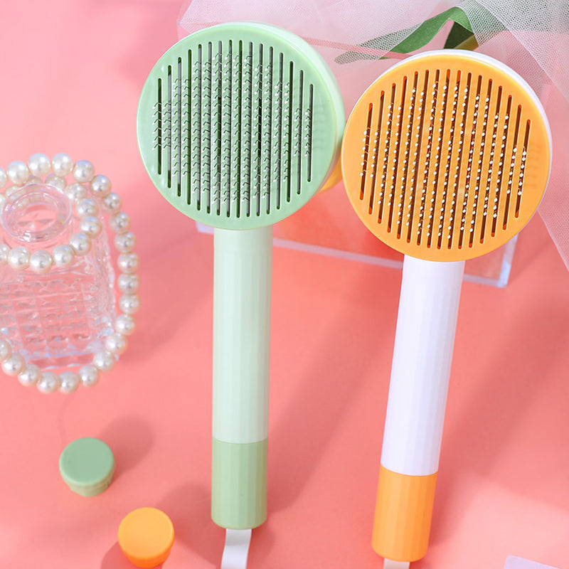 2-in-1 Self-Cleaning Pet Brush & Deshedding Comb