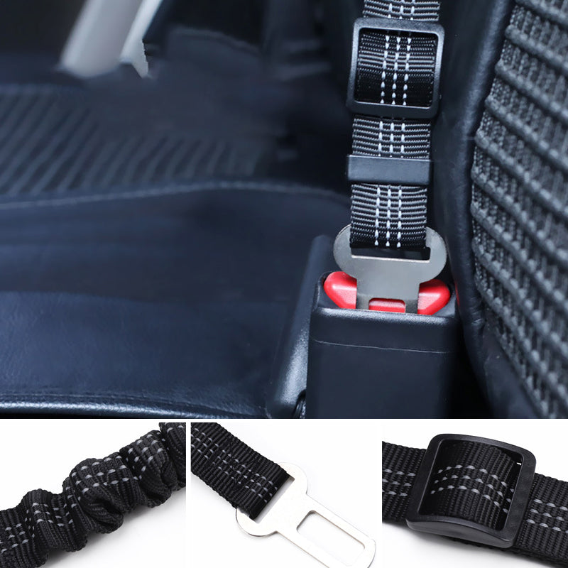 Elastic Dog Car Seat Belt with Shock-Absorbing Bungee