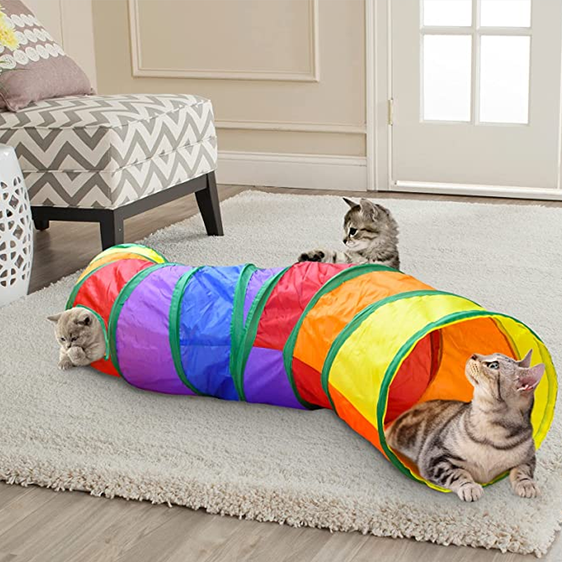 Collapsible Crinkle Cat Tunnel for Indoor Play