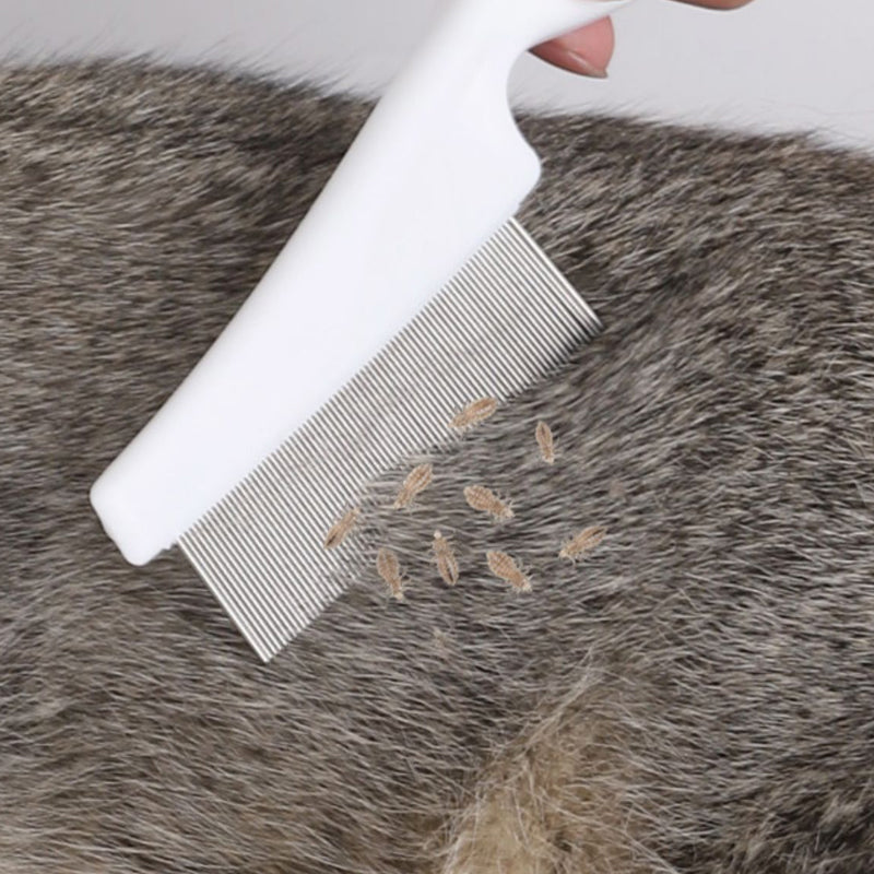 Stainless Steel Flea & Dander Comb for Cats and Dogs