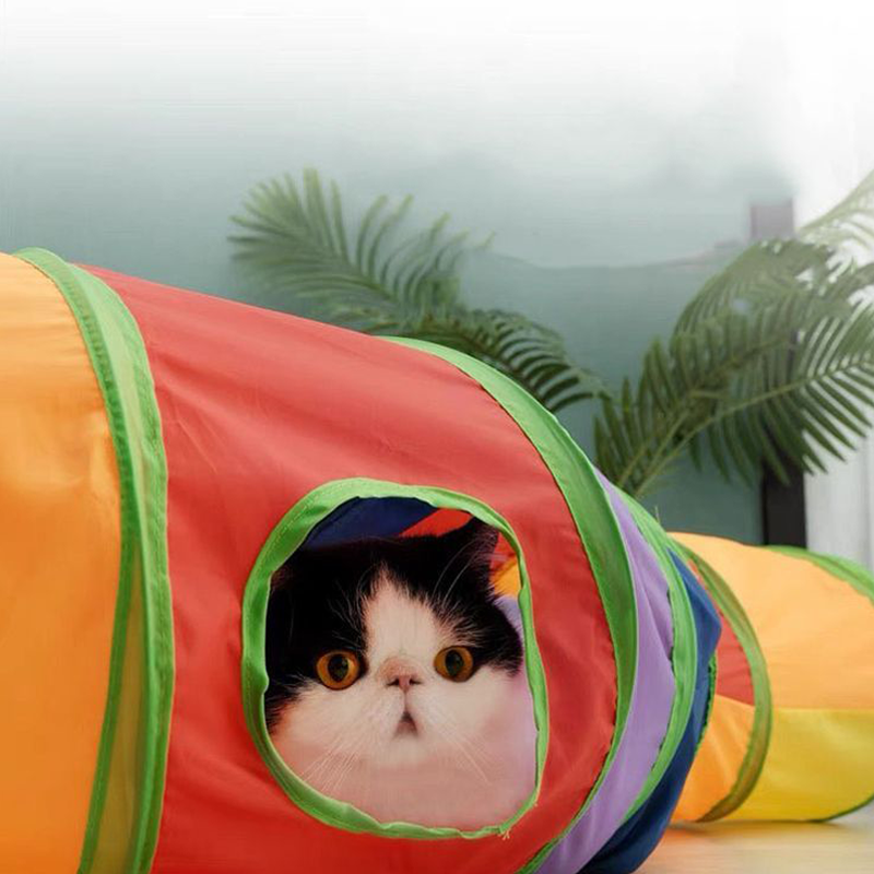 Collapsible Crinkle Cat Tunnel for Indoor Play