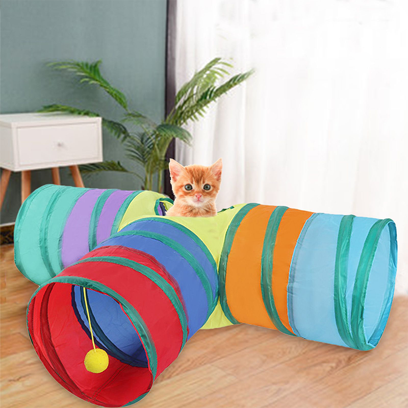Collapsible Crinkle Cat Tunnel for Indoor Play