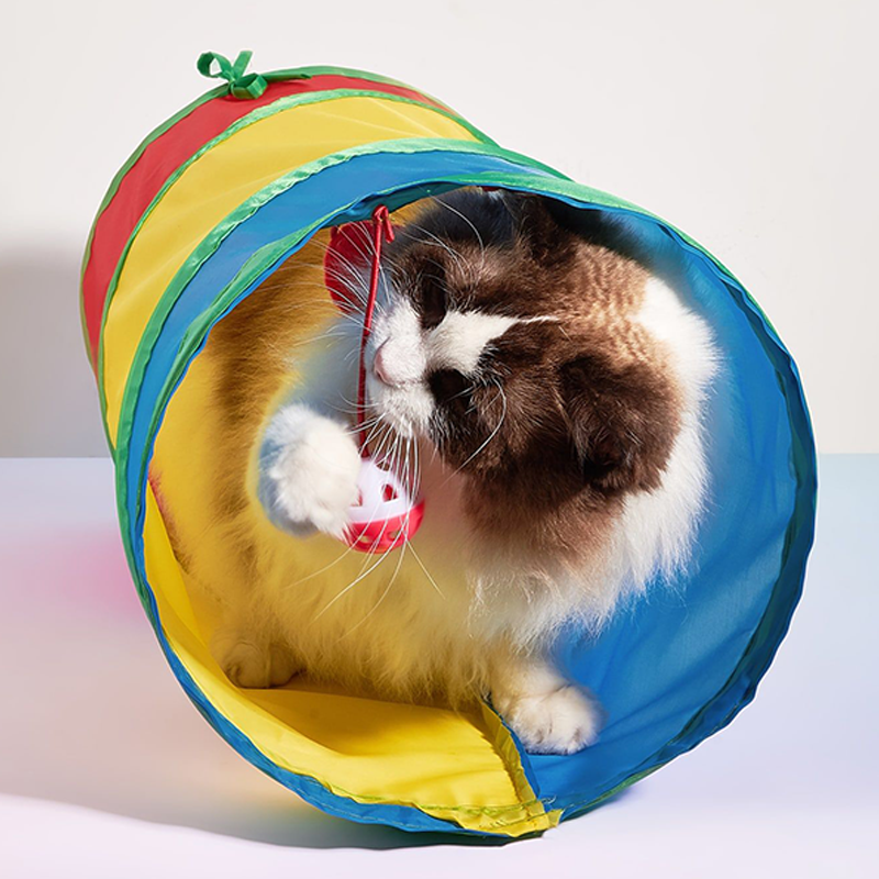Collapsible Crinkle Cat Tunnel for Indoor Play