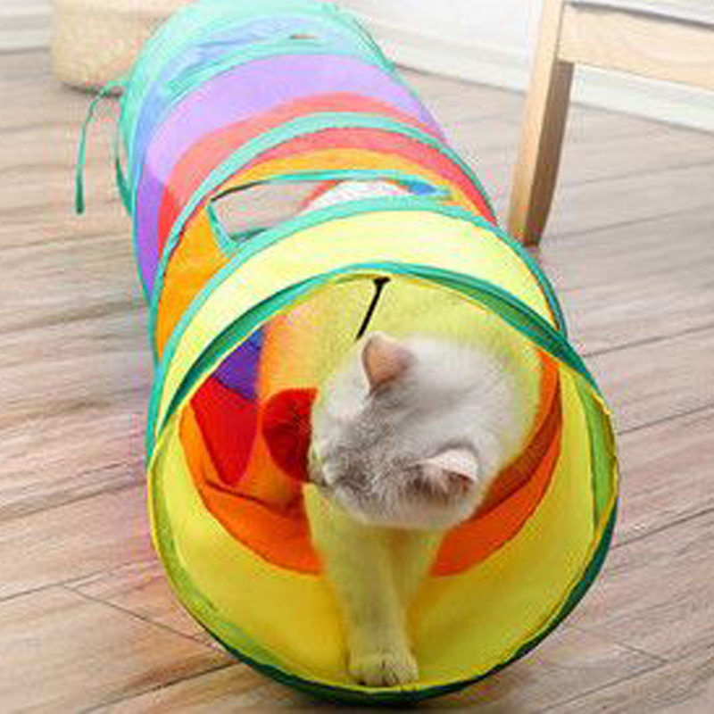 Collapsible Crinkle Cat Tunnel for Indoor Play