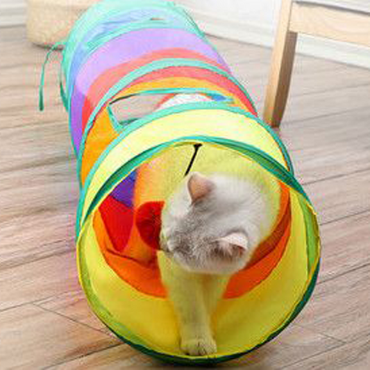 Collapsible Crinkle Cat Tunnel for Indoor Play