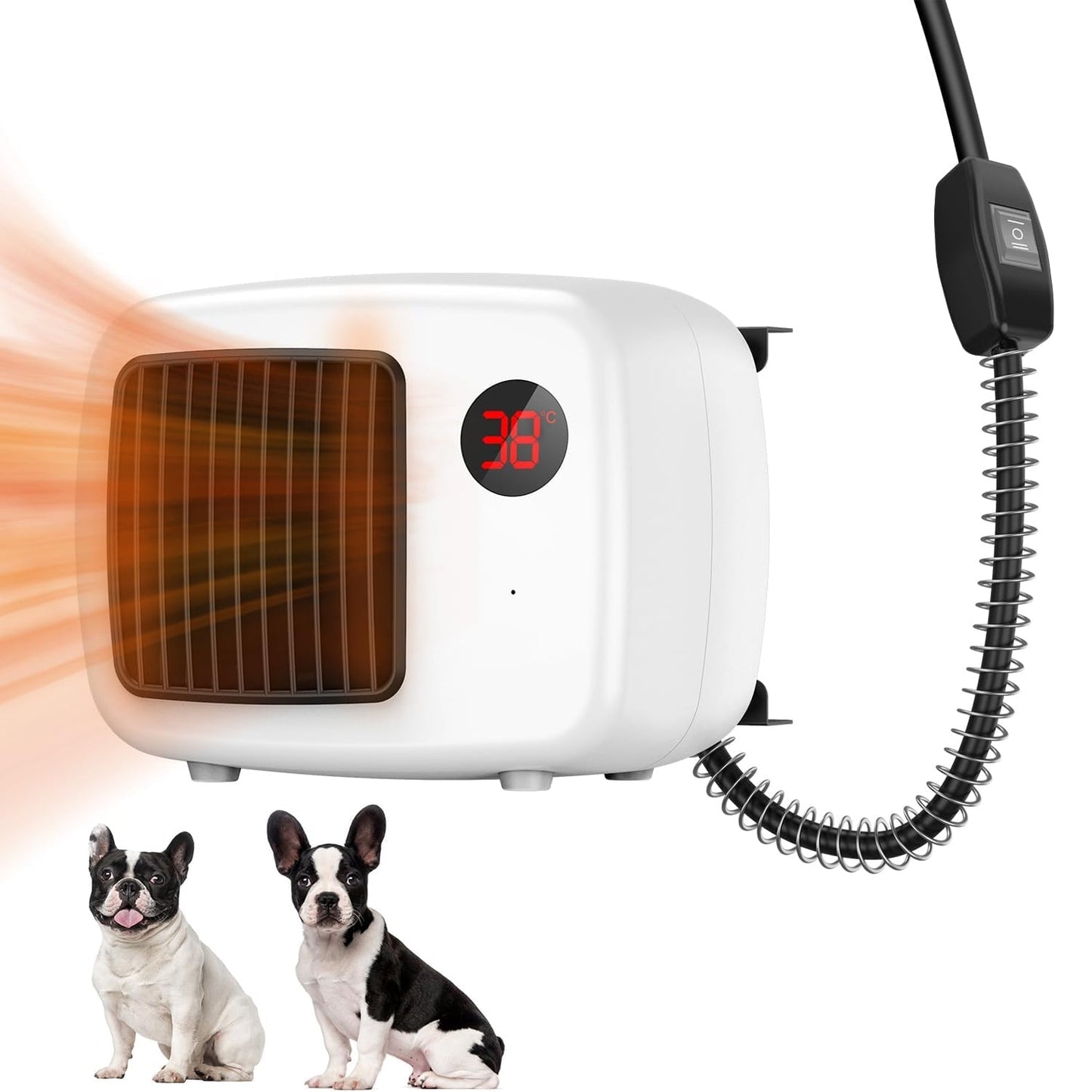 Wall-Mount Dog House Heater with Anti-Bite Cord