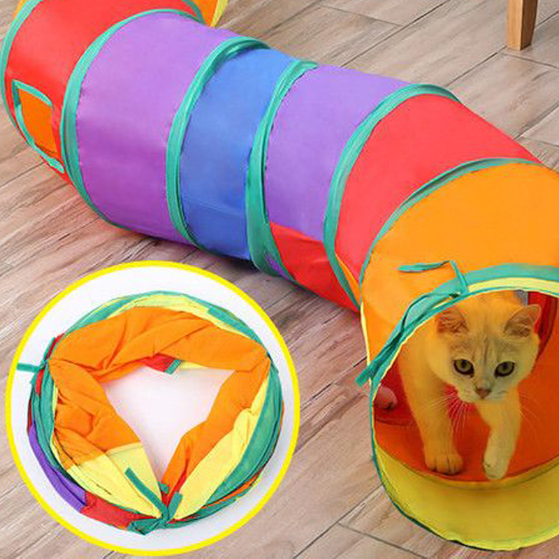Collapsible Crinkle Cat Tunnel for Indoor Play