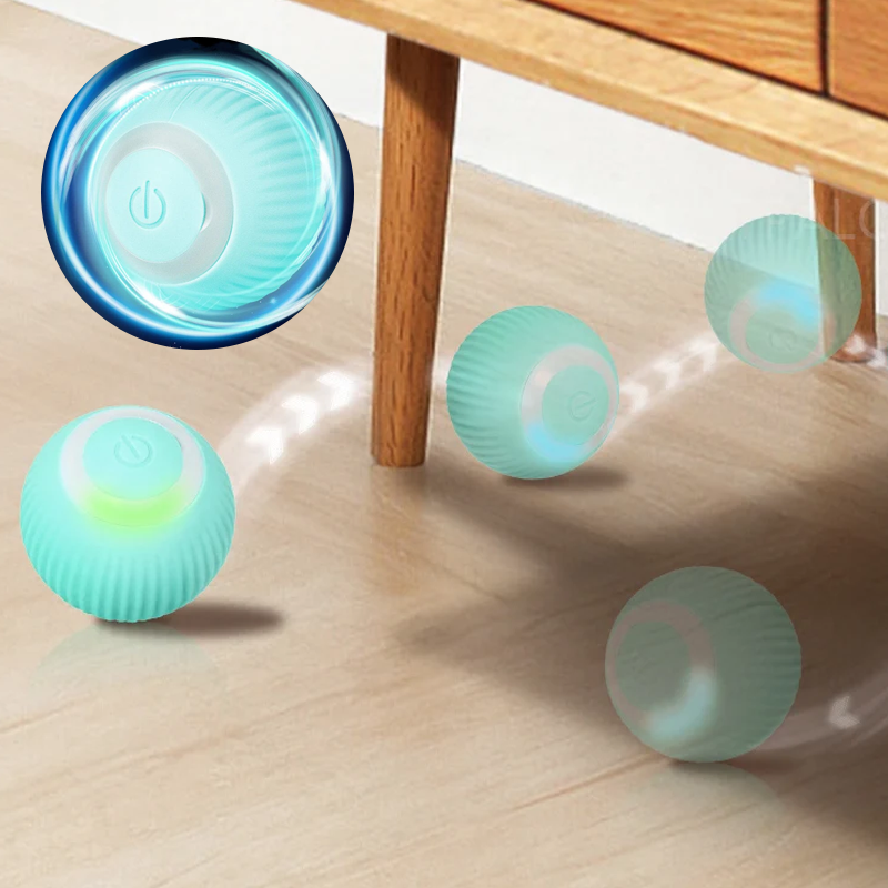 Smart Self-Rolling Cat Ball with Play Mat