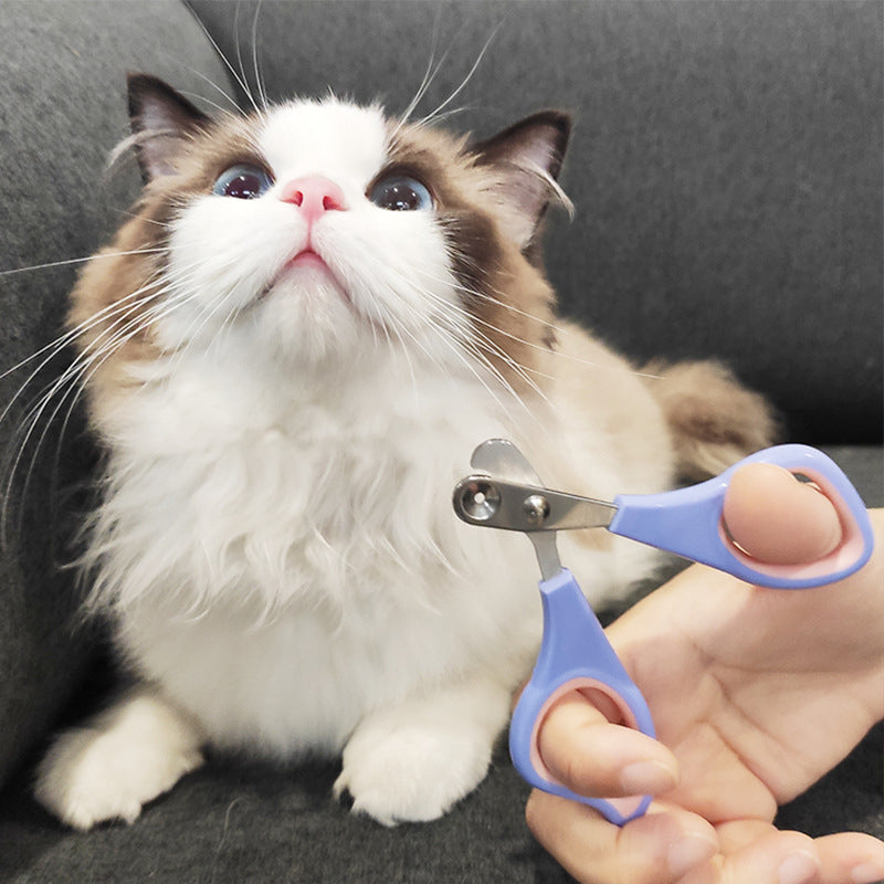 Pet Nail Clippers with Safety Hole for Cats & Small Dogs