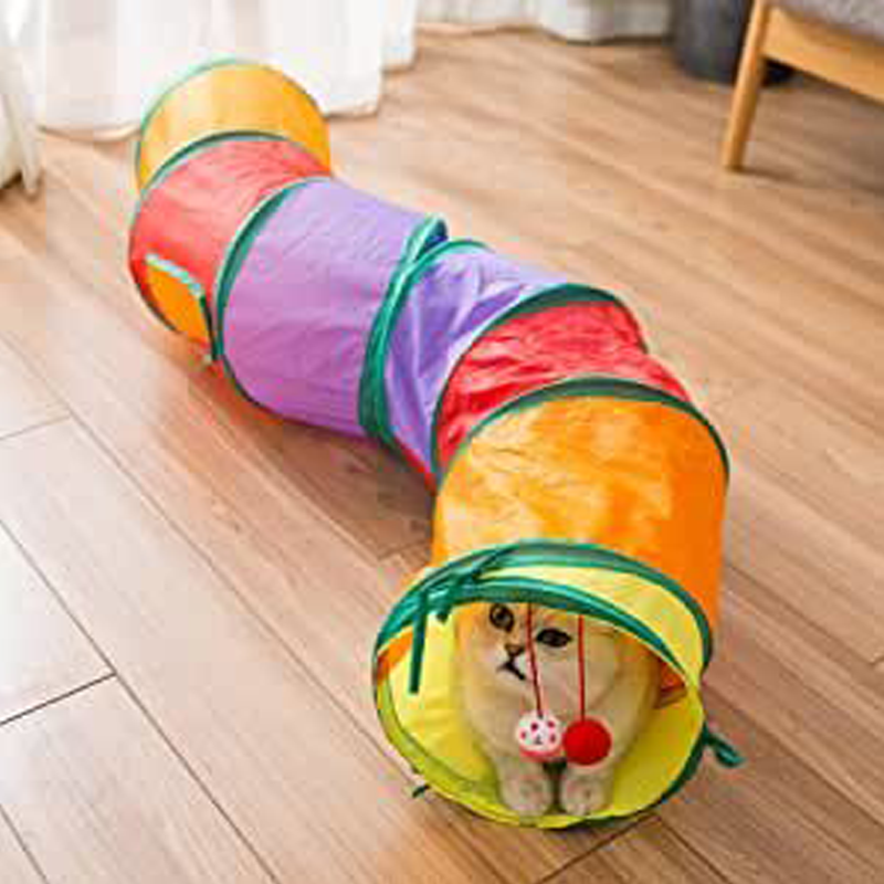 Collapsible Crinkle Cat Tunnel for Indoor Play