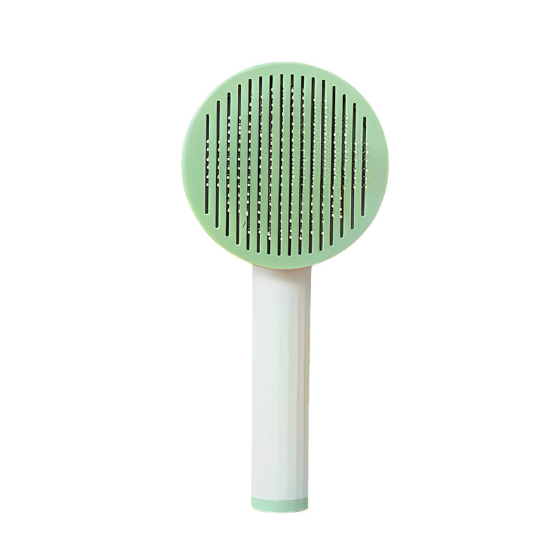 2-in-1 Self-Cleaning Pet Brush & Deshedding Comb