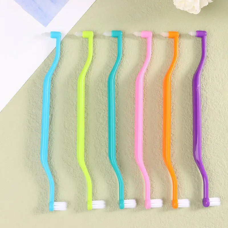 Dual-Sided Pet Toothbrush for Cats & Small Dogs