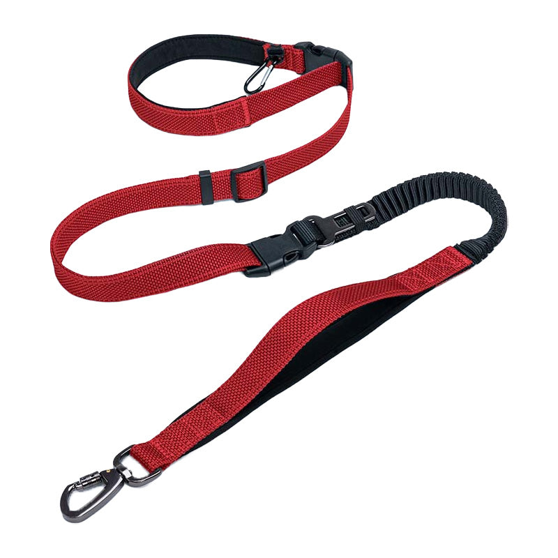 Hands-Free Bungee Dog Leash with Reflective Waist Belt