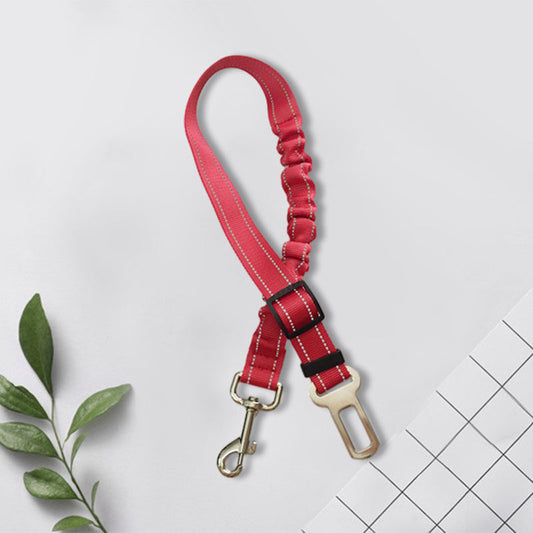 Elastic Dog Car Seat Belt with Shock-Absorbing Bungee