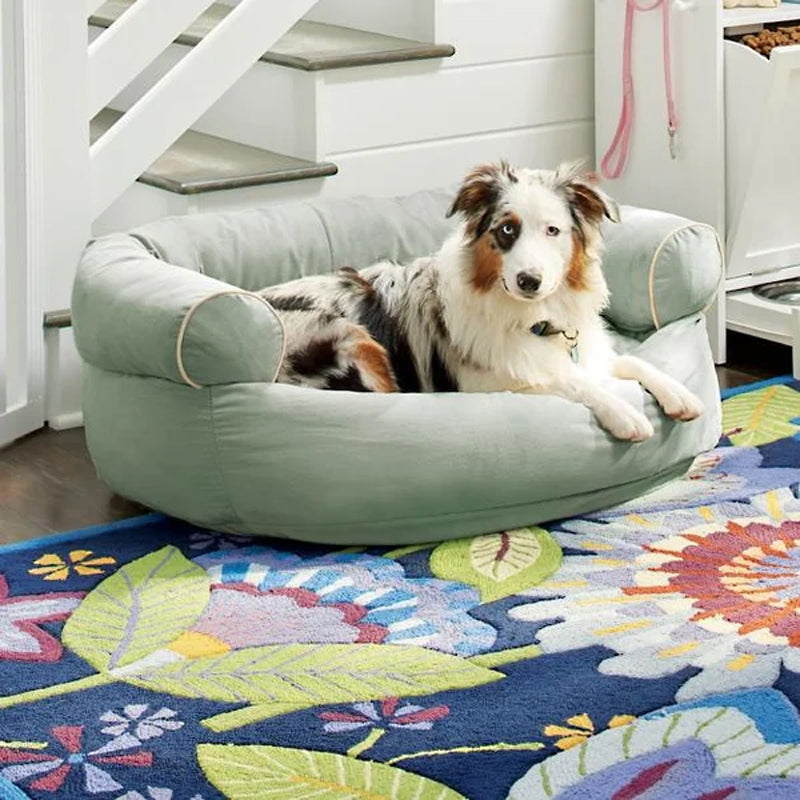 Cozy Sofa Pet Bed with Bolster Arms