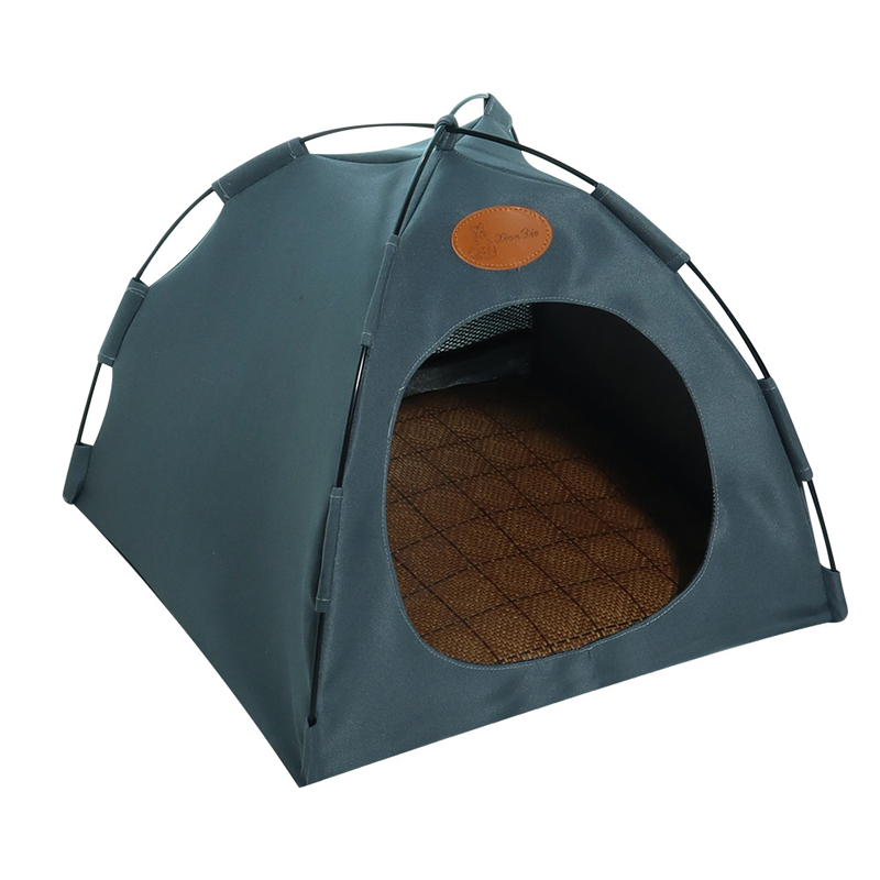 Breathable Pet Teepee Tent Bed with Cooling Mat