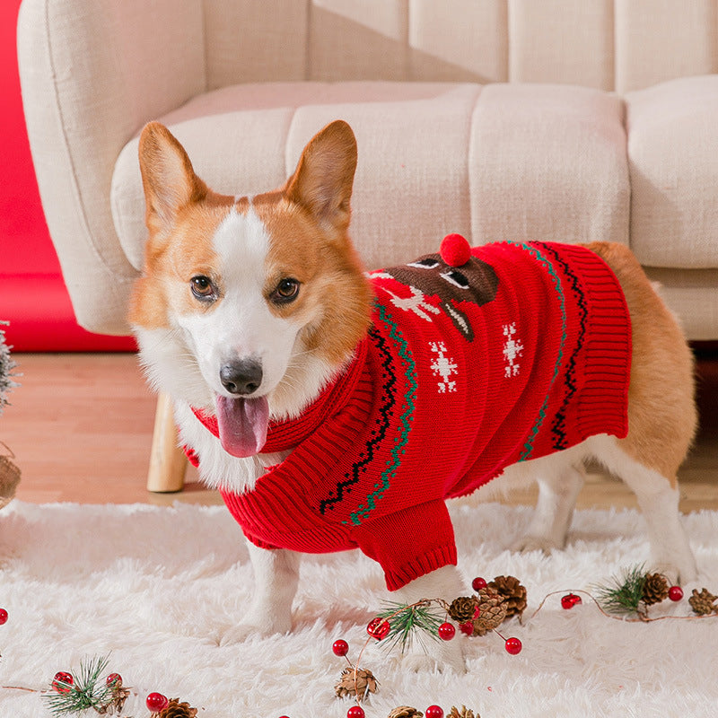 Christmas Reindeer Knit Pet Sweater for Dogs & Cats
