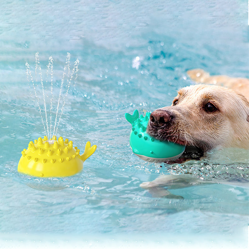 Floating Water Spray Dog Toy with Cooling Fountain