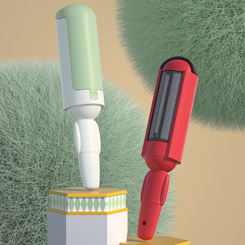 Reusable Pet Hair Remover Brush with Self-Cleaning Base
