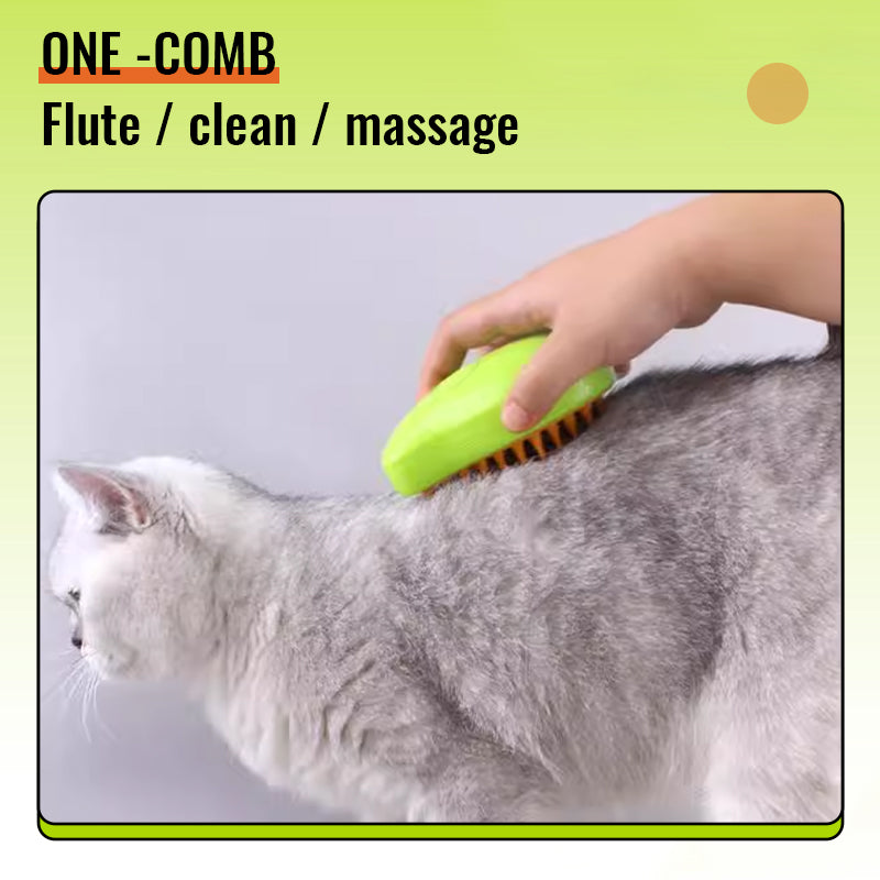 3-in-1 Steam Grooming Brush for Cats & Dogs