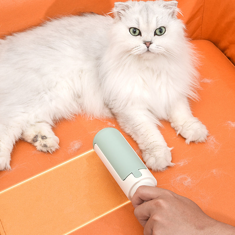 Reusable Pet Hair Remover Brush with Self-Cleaning Base