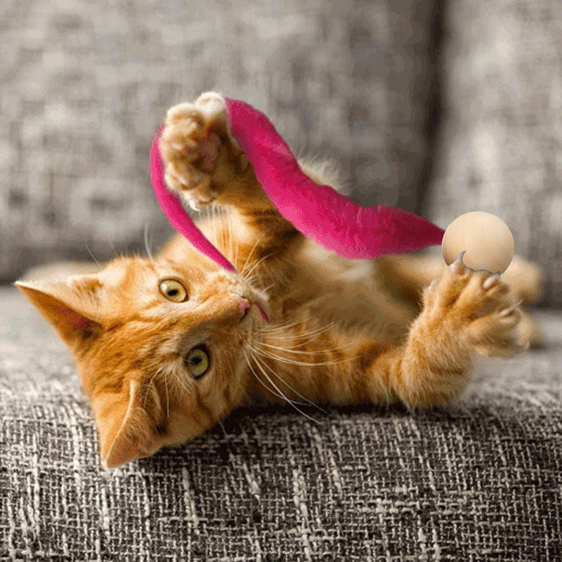 Wiggly Tail Cat Toy Set with Jingle Bells - 5 Pack