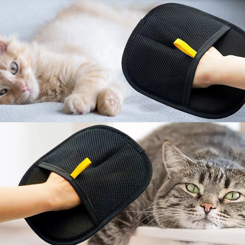Double-Sided Pet Grooming Glove for Shedding Hair