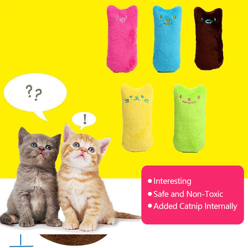 Catnip Kicker Plush Toy for Teeth & Play