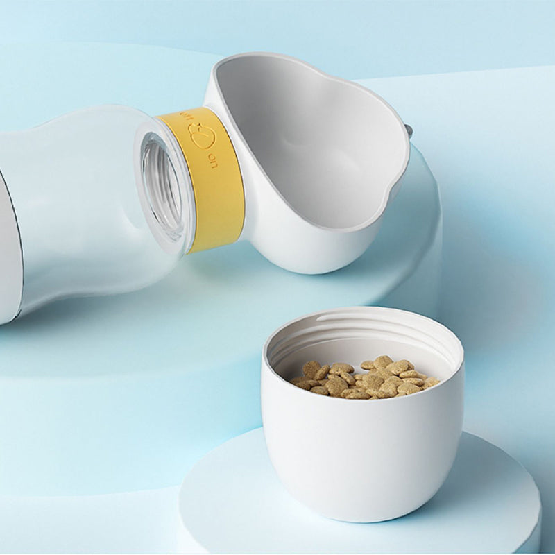 Portable Dog Water Bottle with Built-In Bowl