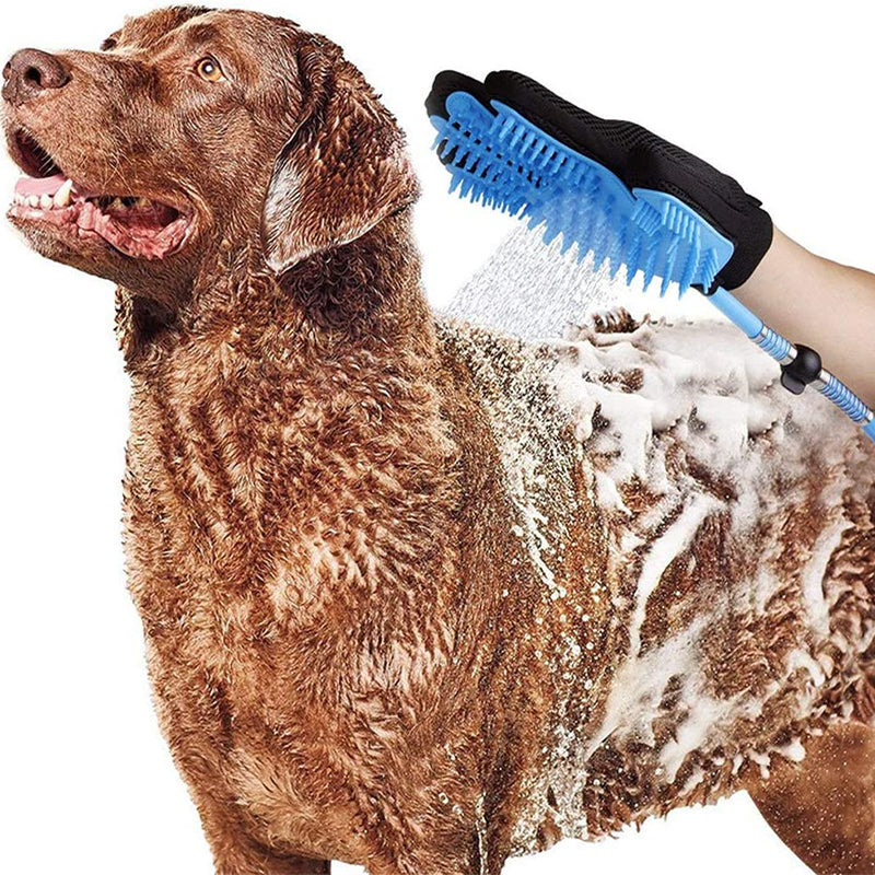Pet Bathing Sprayer Glove with Grooming Hose Kit