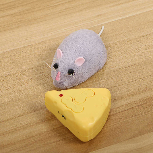 Remote Control Mouse Cat Toy with Cheese Remote